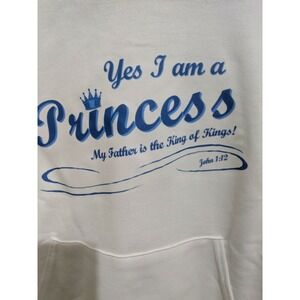Jerzees Hooded Religious Sweatshirt Princess Adult Small